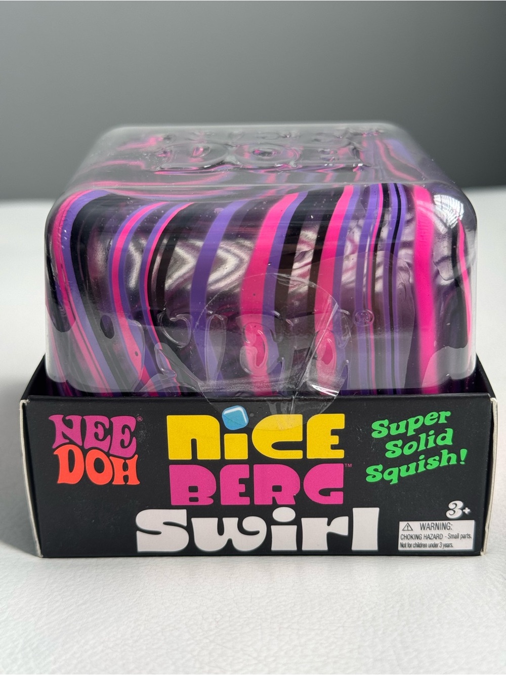 NeeDoh Nice Berg Swirl Pink Purple Squishy Squeeze Toy New SHIPS TODAY!
